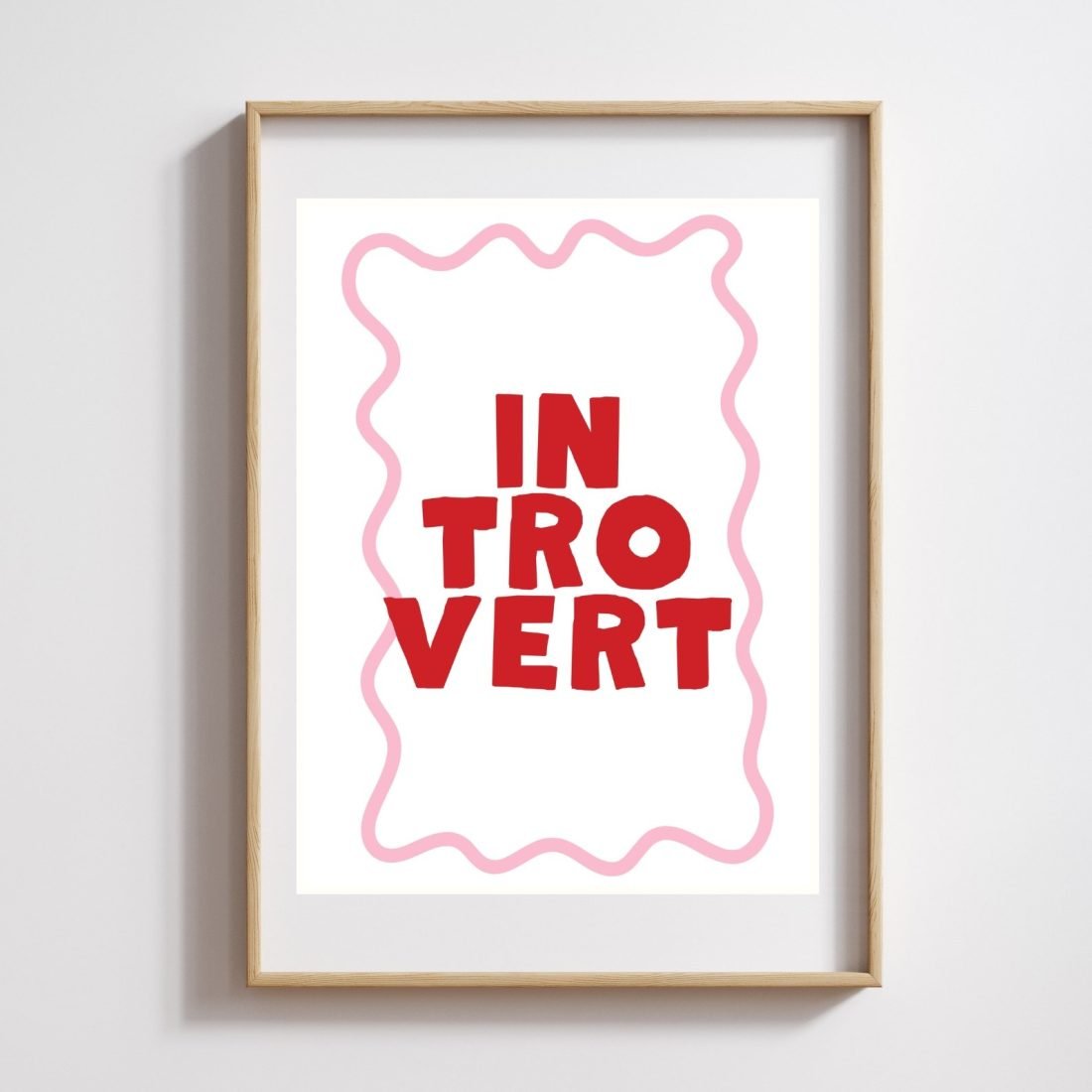 Introvert art print poster
